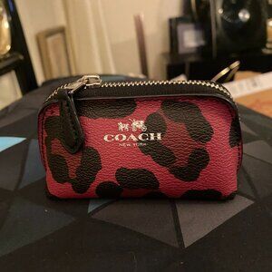 Coach mini purse Pink Leopard